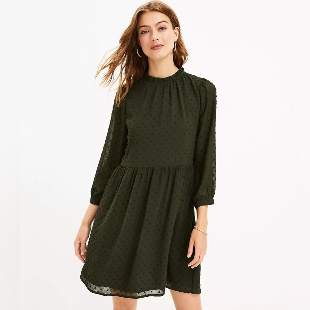 LOFT Swiss Dot Dress